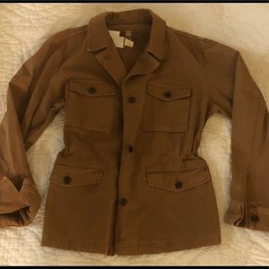 J CREW LIGHT JACKET KHAKI SZ: L